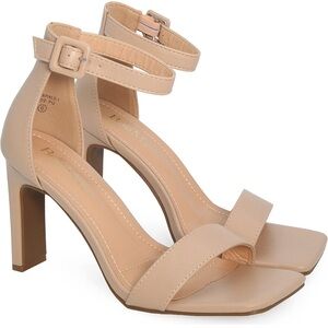 Bella Marie ladies chunky heels ankle strap size 7.5 worn once for a wedding